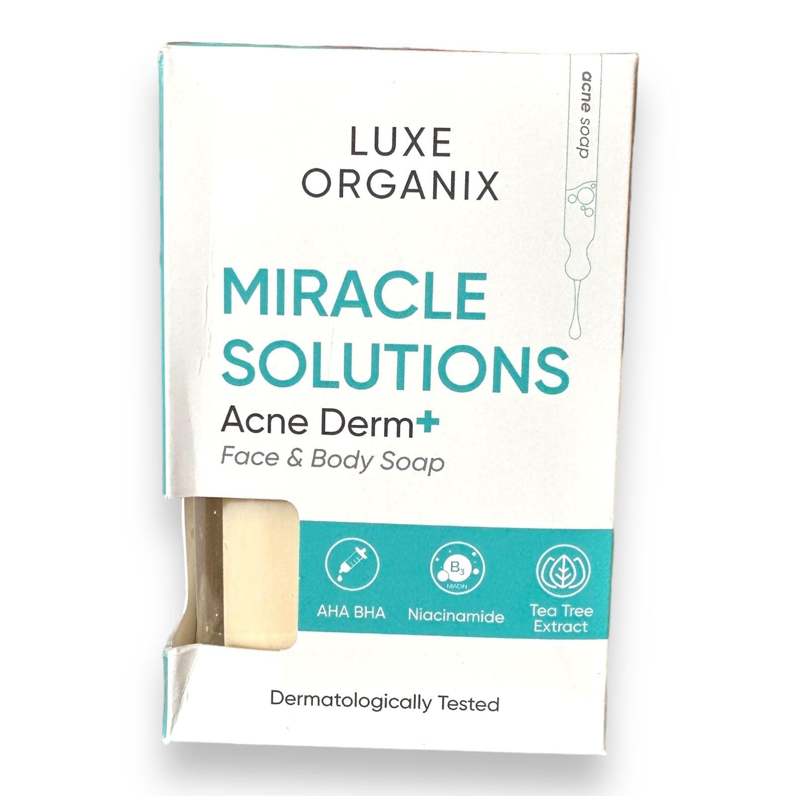 Luxe Organix - Miracle Solutions Acne Derm - Face and body Soap 135g
