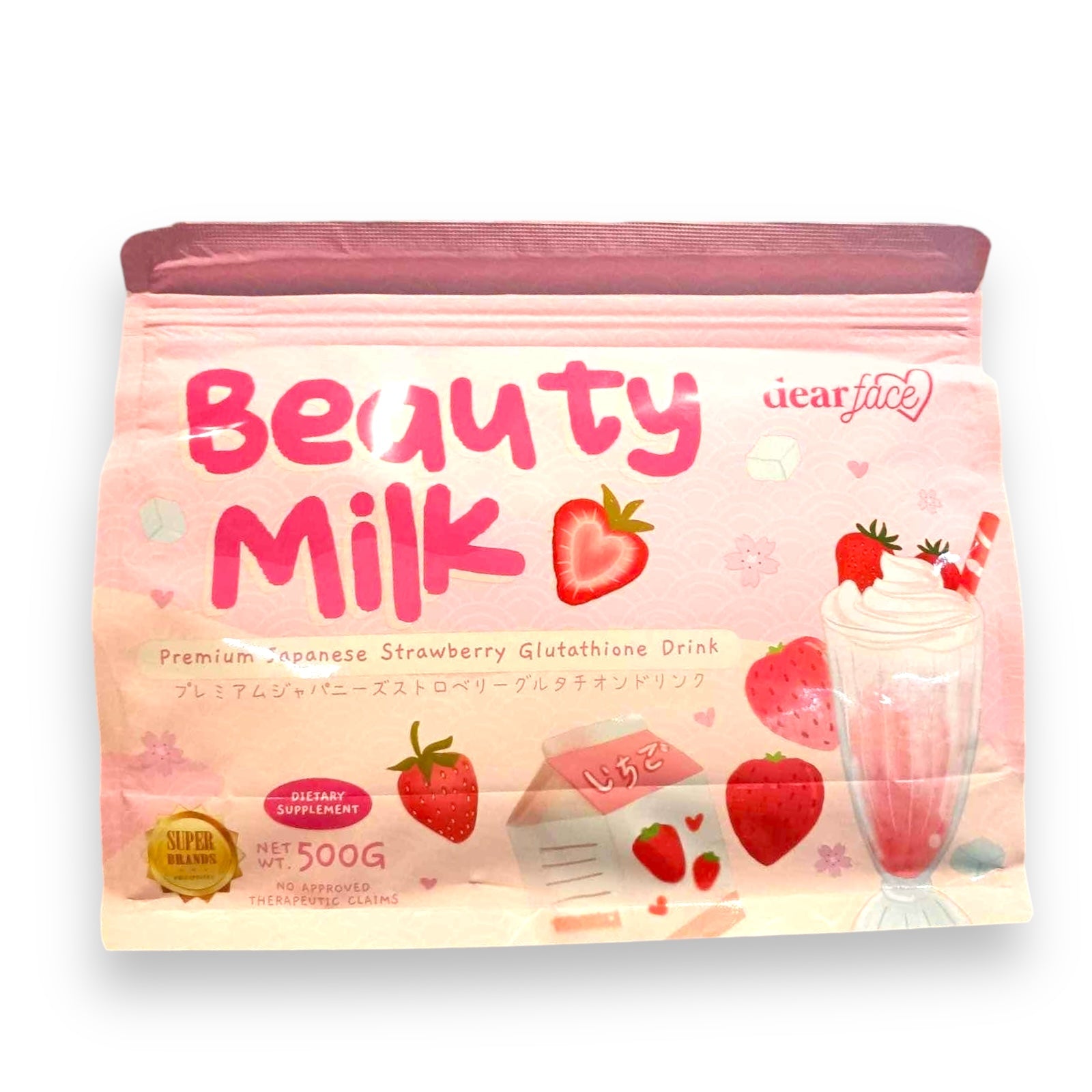 Dear Face - Beauty Milk STRAWBERRY - HALF KILO 500g - strawberry My Care Kits Dear Face - Beauty Milk STRAWBERRY - HALF KILO 500g - strawberry My Care Kits