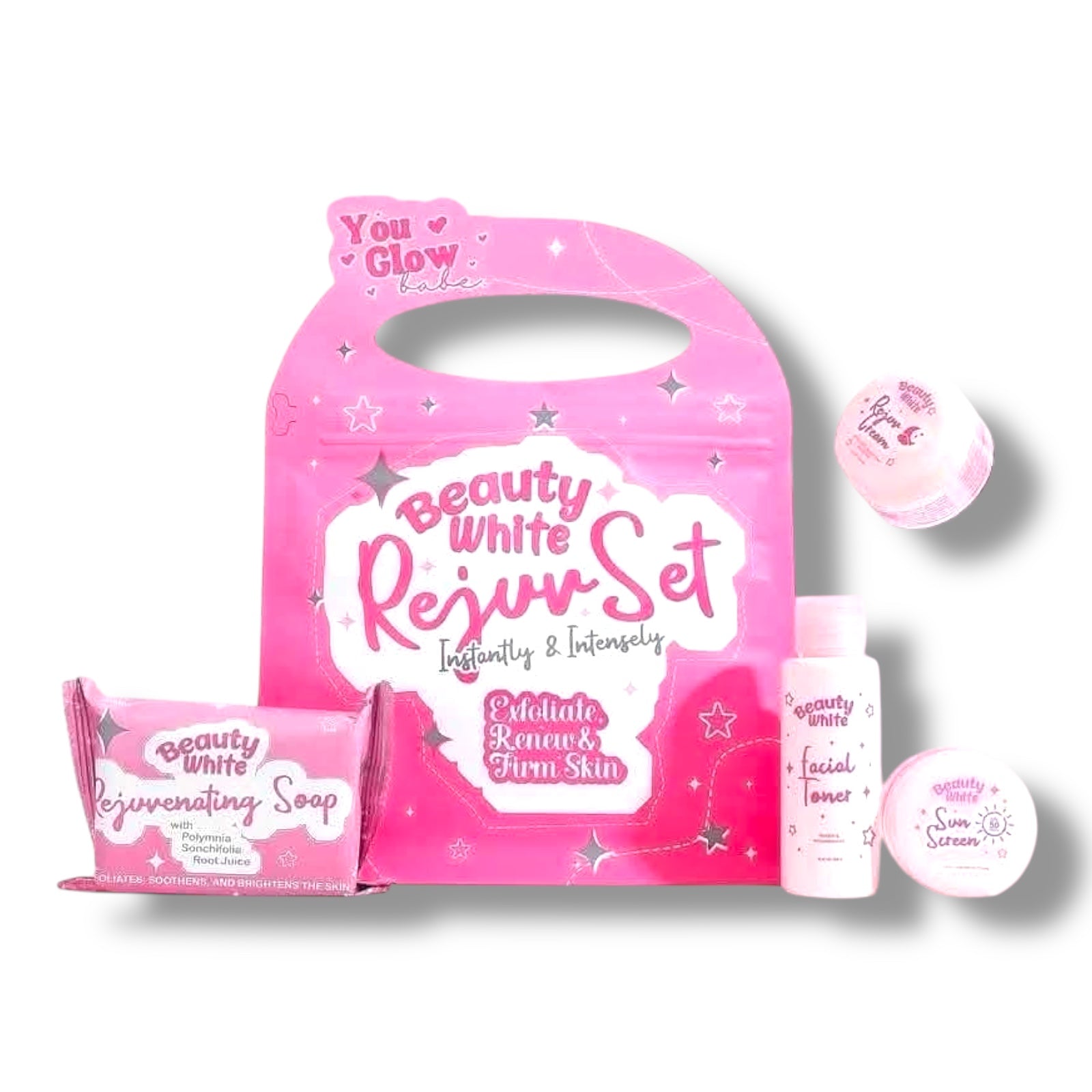 Beauty White Reju Set & Shepu Appu セット You Glow Babe - Beauty White REJUV SET - Rejuvenating Facial Set