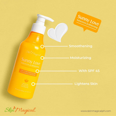 Skin Magical - SUNNY LOVE Sunscreen & Whitening Lotion 300 ML  (Yellow)