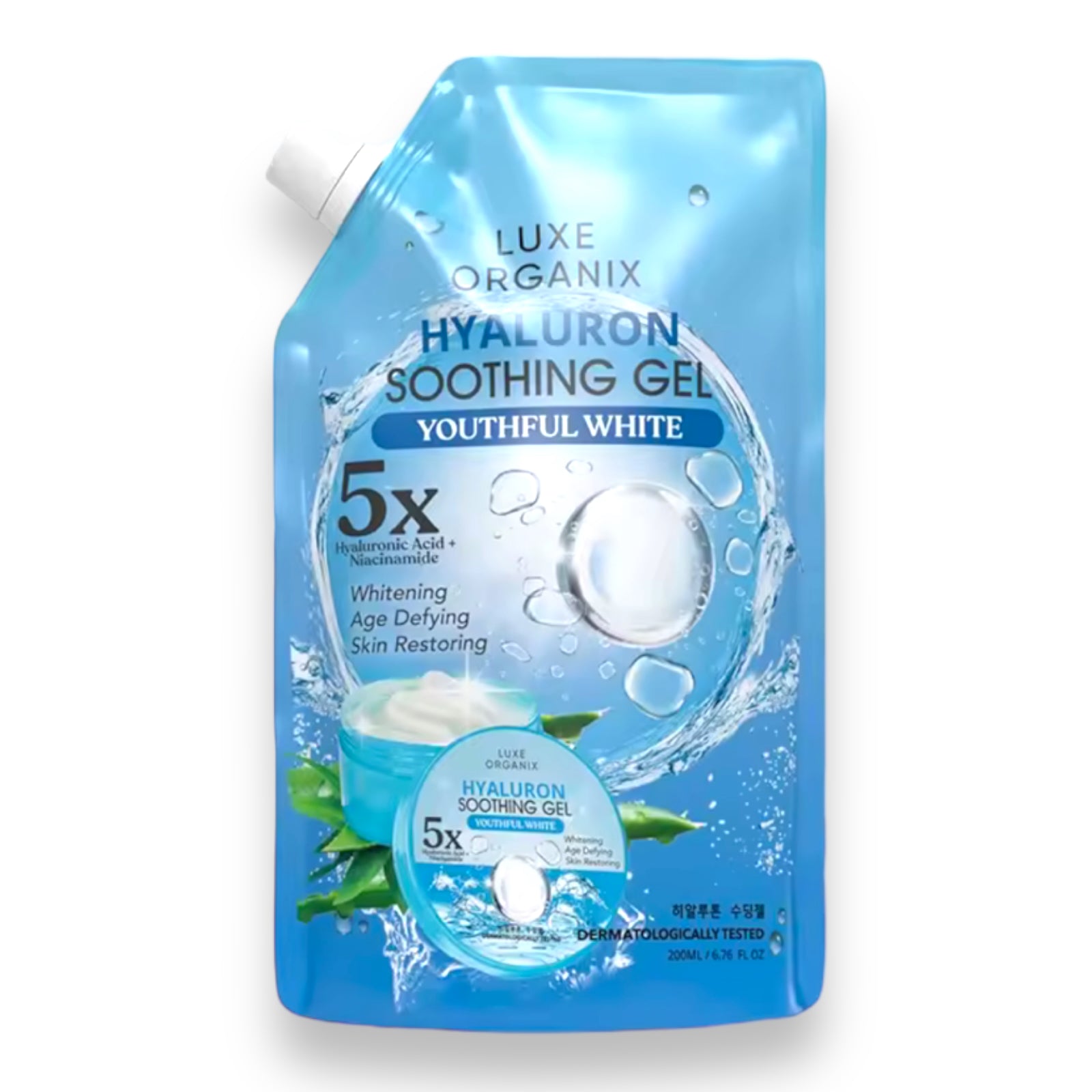 LUXE ORGANIX - Hyaluron Soothing Gel - Youthful White 200 ml