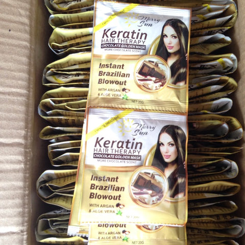 Keratin Hair Therapy Chocolate Golden Mask by Merry Sunl