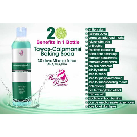 Tawas Calamansi Baking Soda | 30 days Miracle Toner 150 ML | By Beauty Obsession