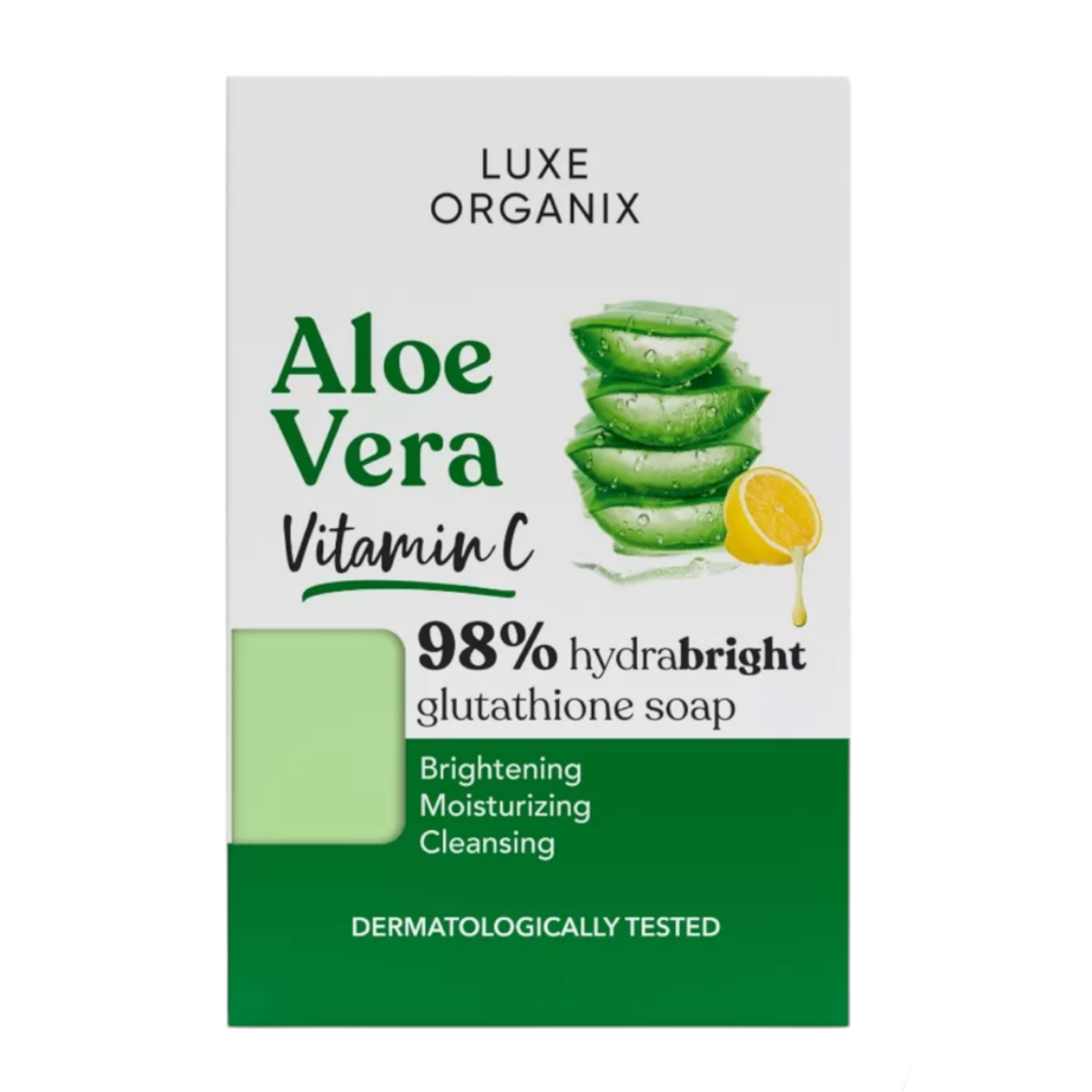 Luxe Organix - Aloe Vera Natural Soap with Vitamin C & Glutathione 135 My Care Kits Luxe Organix - Aloe Vera Natural Soap with Vitamin C & Glutathione 135 My Care Kits