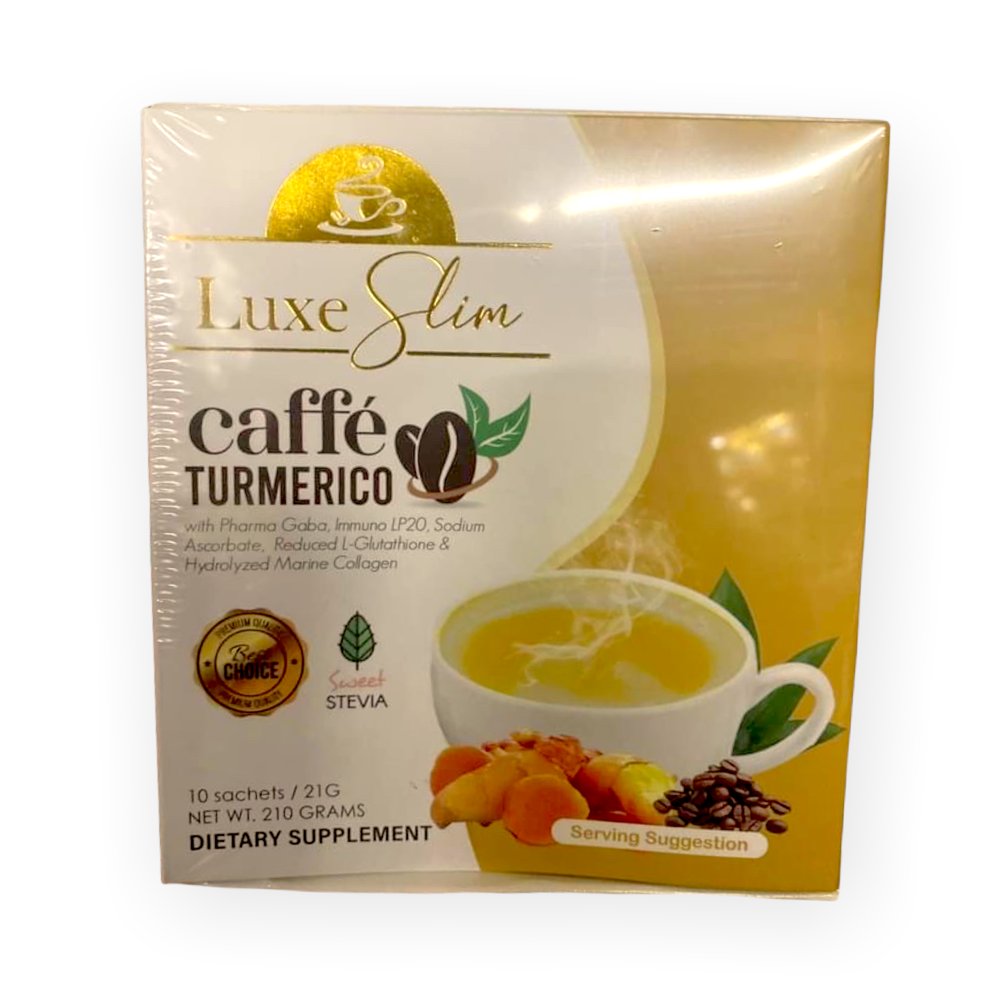 Luxe Slim Caffe - Turmerico 10 x 21g ( JANUARY 2026 ) My Care Kits Luxe Slim Caffe - Turmerico 10 x 21g ( JANUARY 2026 ) My Care Kits