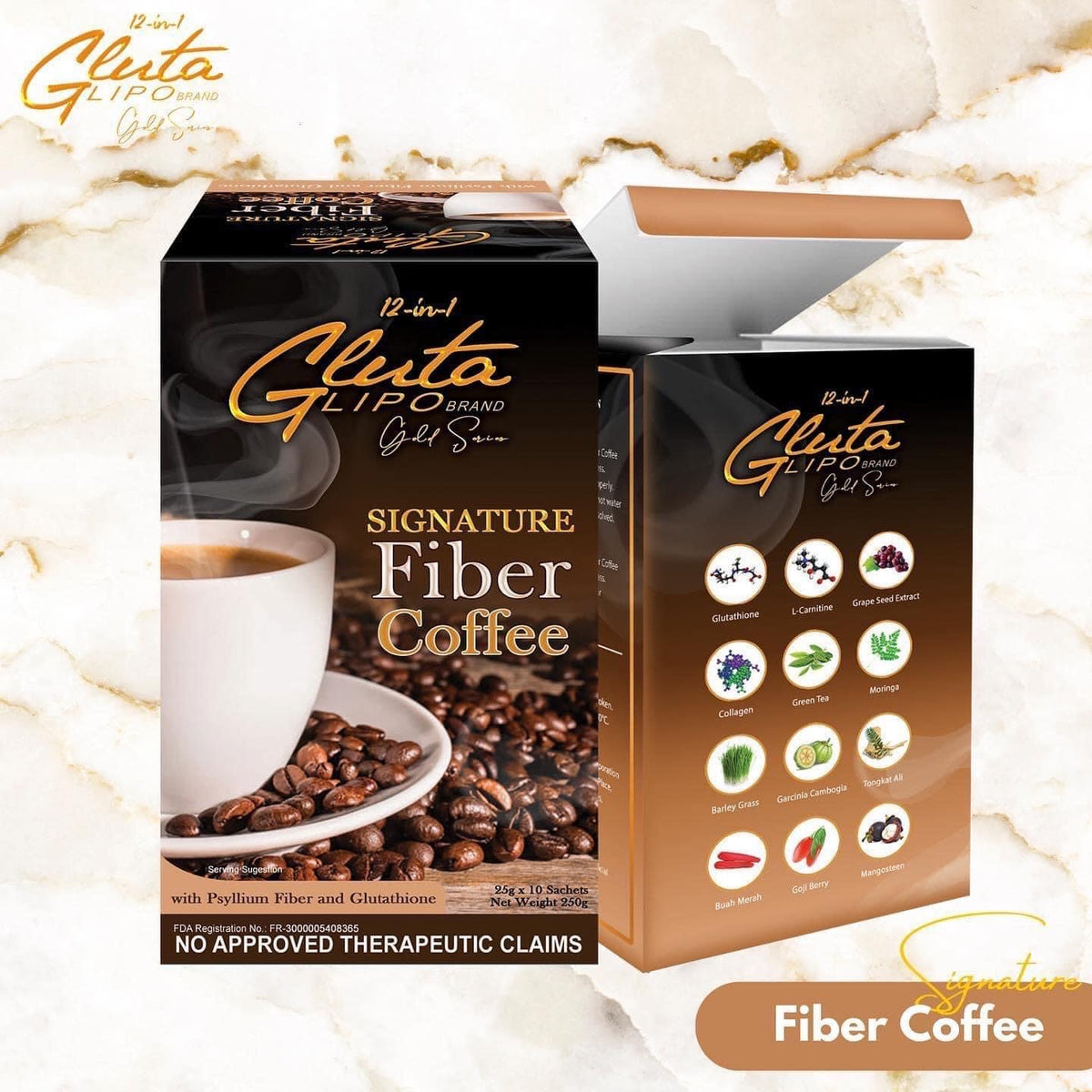 Gluta Lipo Gold series Signature Fiber Coffee Mix drink – My Care Kits