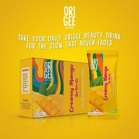 Ori-Gee Creamy Mango On-the-Go - Collagen & Melatonin 21g x 10