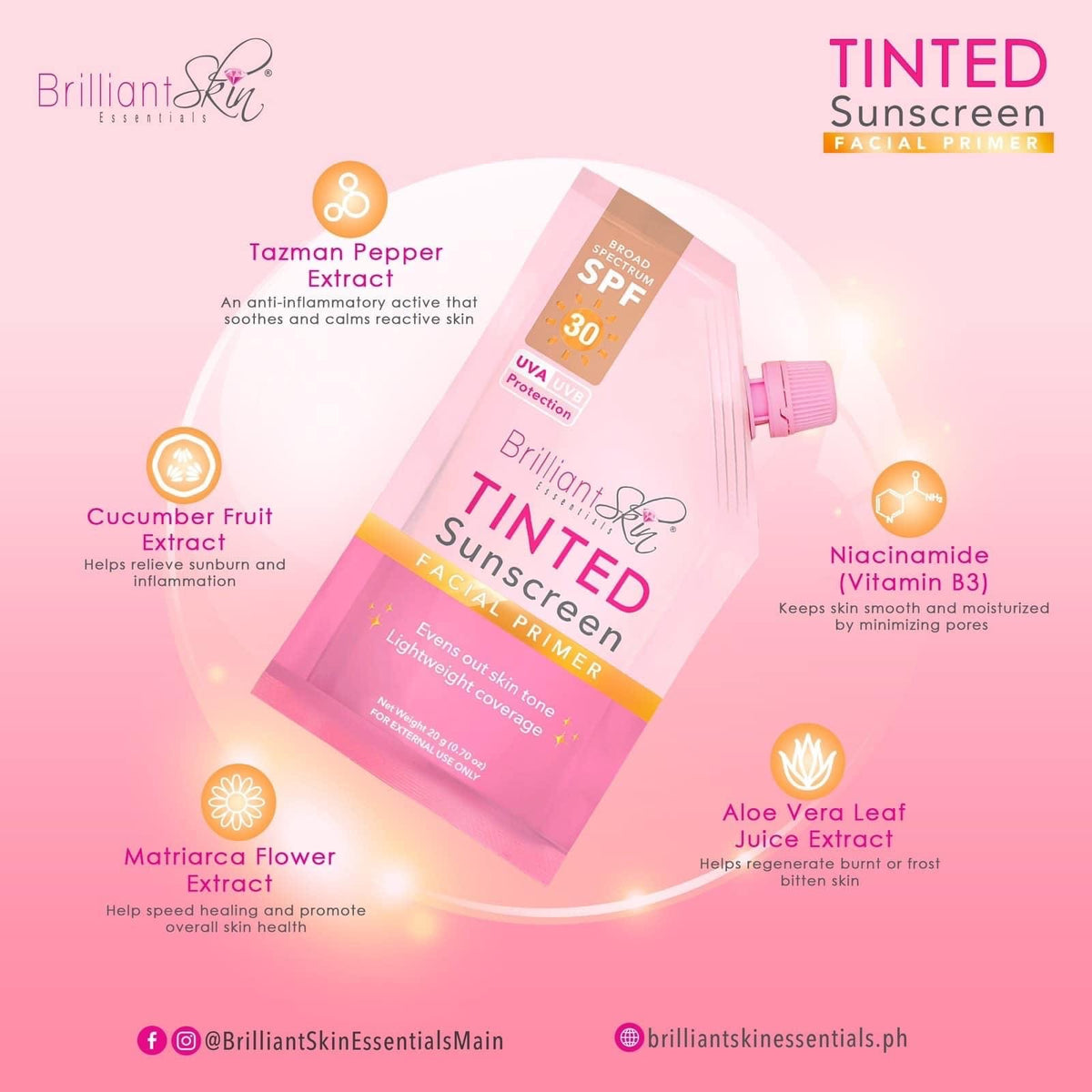 Brilliant Skin Tinted Sunscreen 20g – My Care Kits