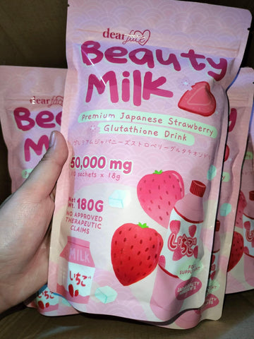 Beauty Milk Premium Japanese STRAWBERRY Drink 10 x 18g