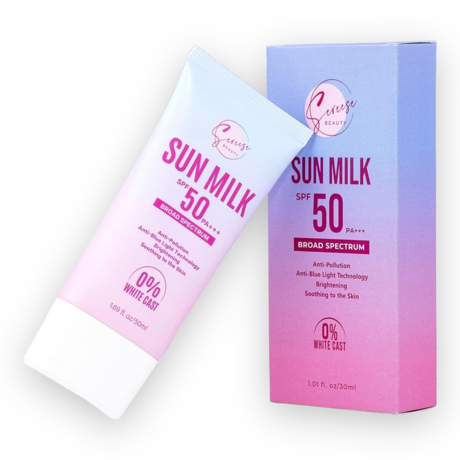 Sereese Beauty - Sun Milk SPF 50 - New Formula - New Packaging - 50ml