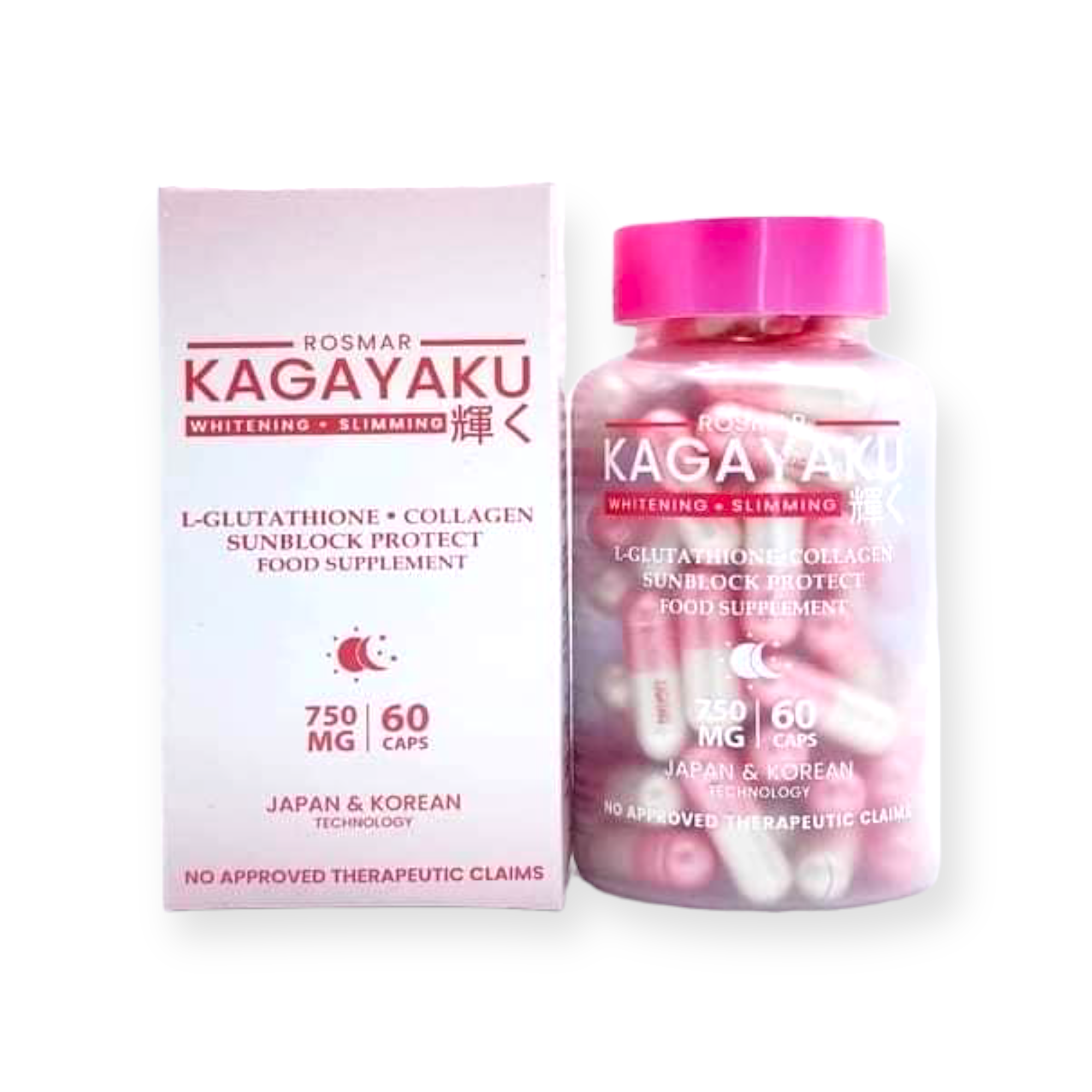 Rosmar Kagayaku - Whitening Slimming Food Supplement - 60 Capsules