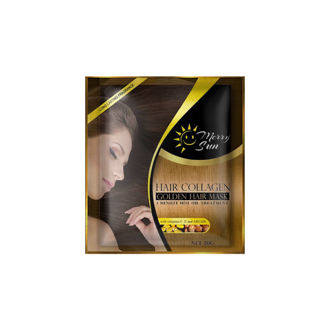 Hair collagen Golden Hair Mask 1 minute hot oil treatment | 12 sachet