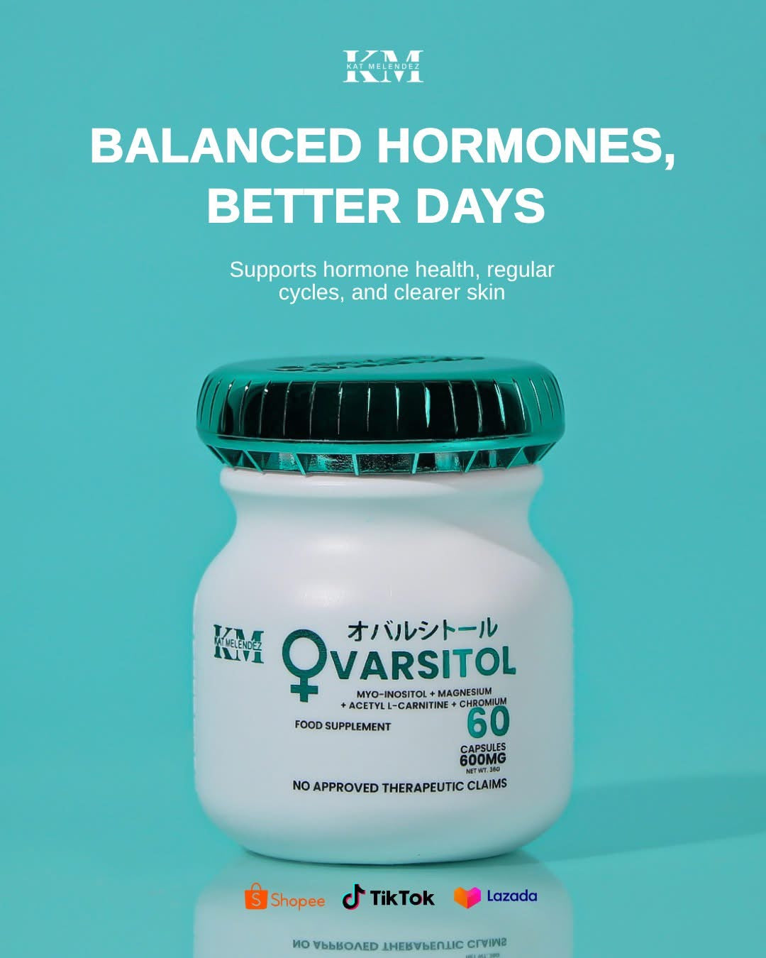 KM - OVARSITOL  Food Supplement - 60 capsules 600 mg