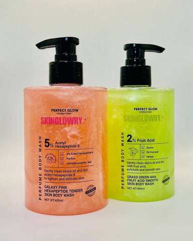 Perfect Glow - SkinGlowry - 5% Acetyl Hexapeptide-8 Galaxy Pink Hexapeptide Tender Skin Body Wash 400ml