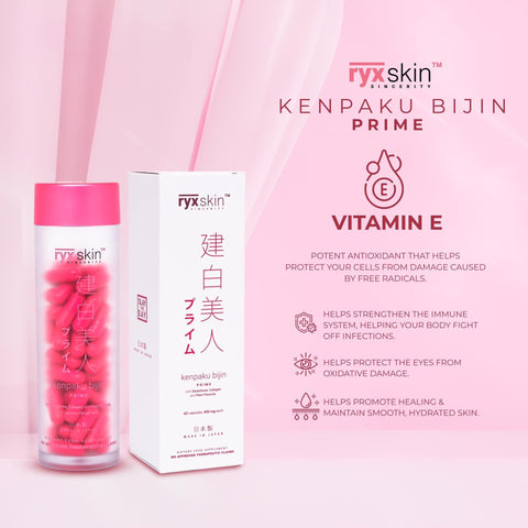 Ryx Skin Kenpakubijin Glutathione Capsul | 62 capsule | made in Japan