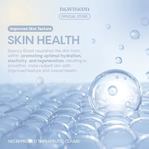 Newmoon - Bouncy Boost Hydrolyzed Marine Collagen + Biotin Food Supplement 60caps