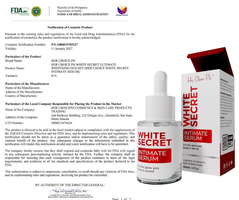 Her Choice - White Secret  INTIMATE SERUM 50ml