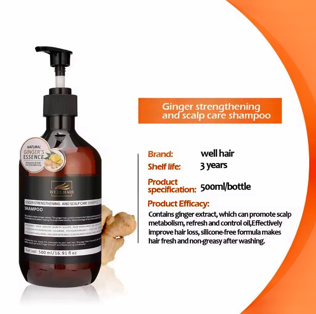 Well Hair - Ginger Shampoo or Conditioner 500 ML exp JUNE 2026