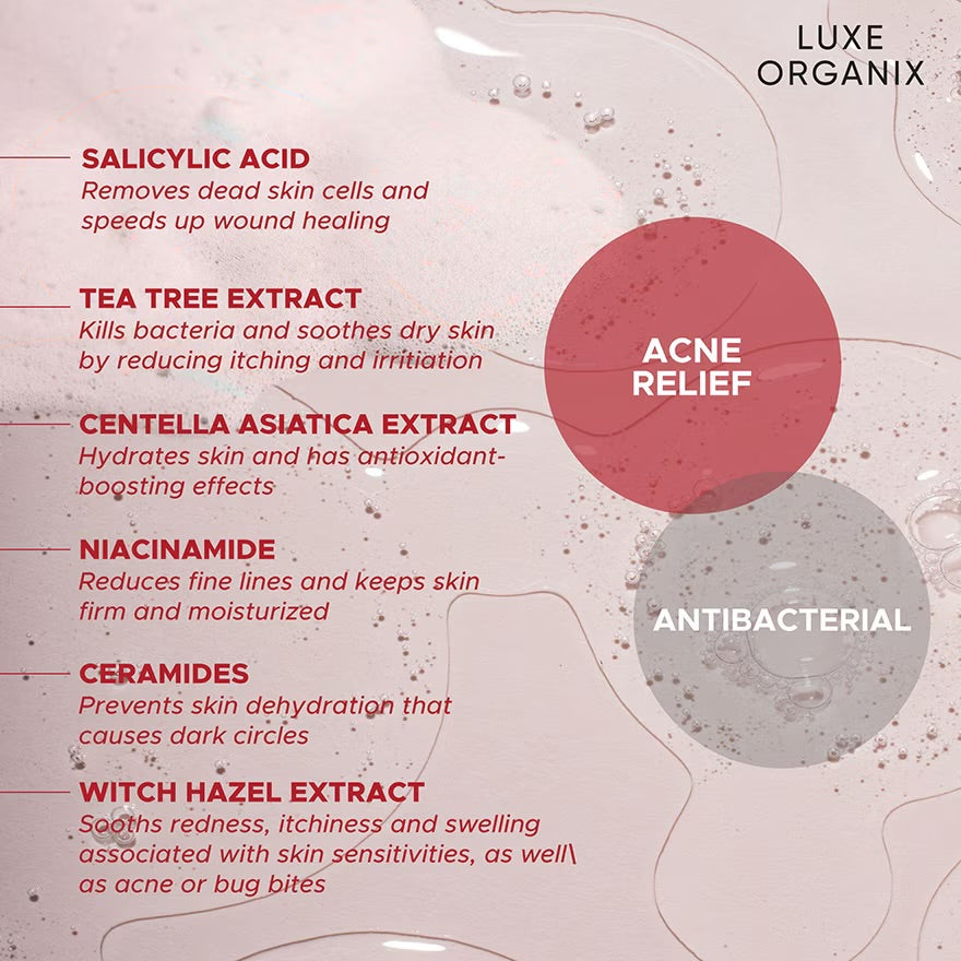 Luxe Organix - Salicylic Acid 2% Acne Rescue Serum Antibacterial Body Wash 500ml