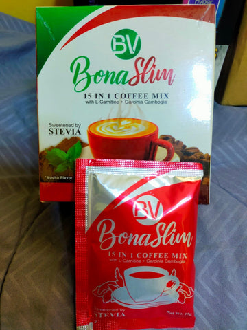 BV - BONA SLIM 15 in 1 Coffee Mix 10 x 15g