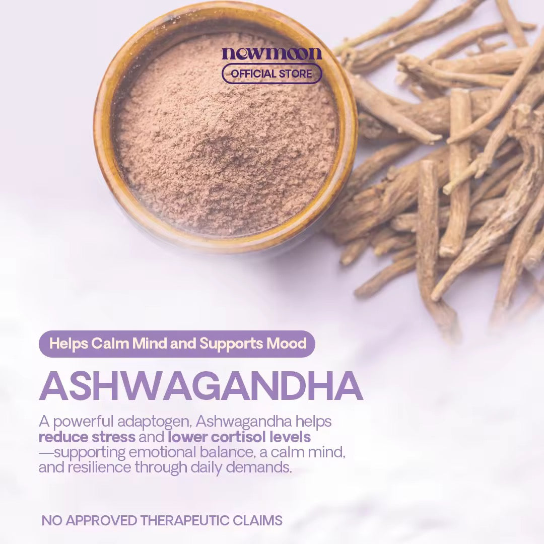 Newmoon - Nighty Bright Ashwagandha + Collagen Food Supplement 60caps