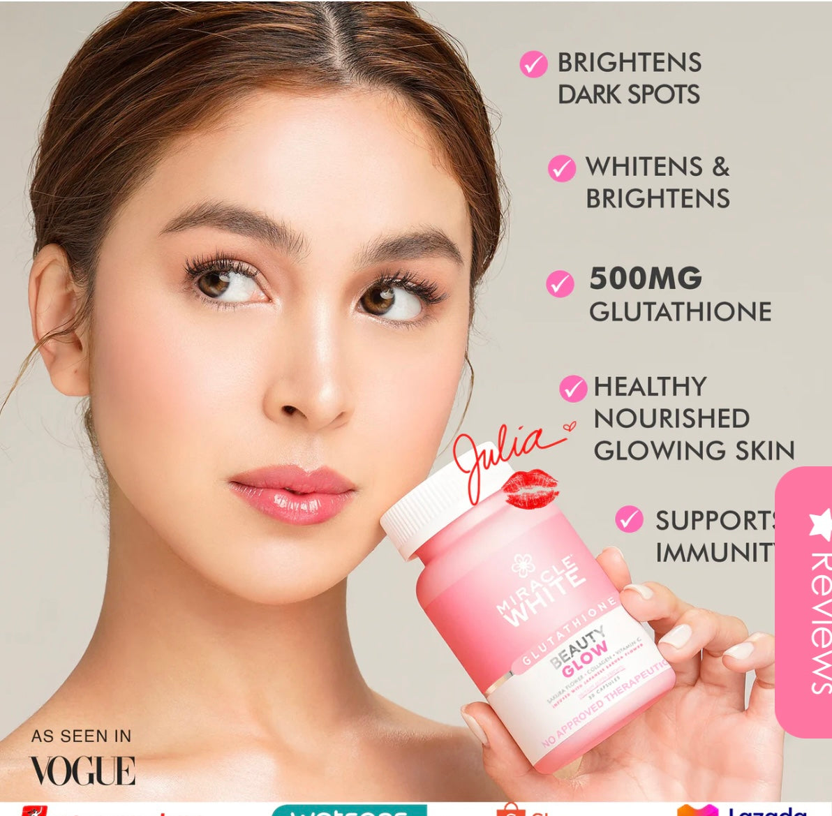 Miracle White Advance Whitening Glutathione - Beauty Glow 30 capsule My Care Kits Miracle White Advance Whitening Glutathione - Beauty Glow 30 capsule My Care Kits