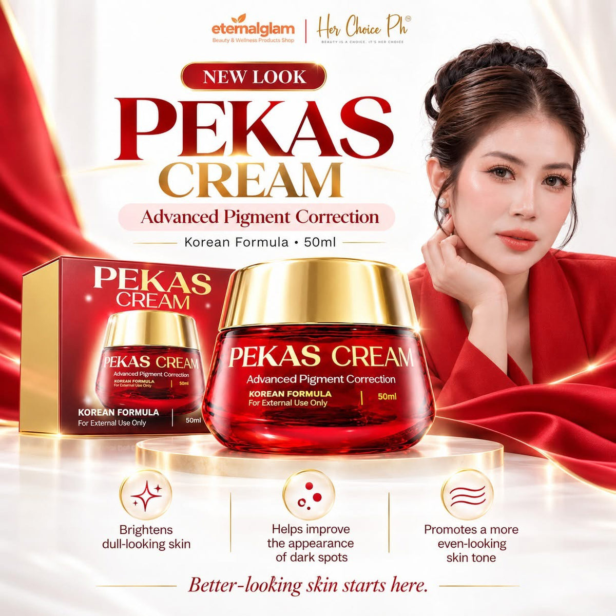 Her Choice - Pekas Cream- Advance Pigment Correction Korean Formula 50 ml