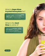 Luna Aura - Hope Glow Crystal - “HONEYDEW” Green Tea, Dandelion & L-Carnitin Juice Drink 10 x18g