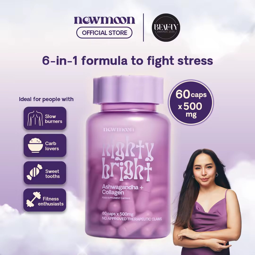 Newmoon - Nighty Bright Ashwagandha + Collagen Food Supplement 60caps