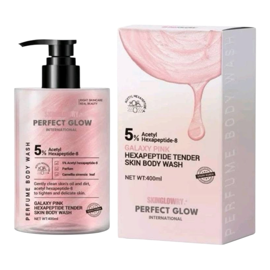 Perfect Glow - SkinGlowry - 5% Acetyl Hexapeptide-8 Galaxy Pink Hexapeptide Tender Skin Body Wash 400ml