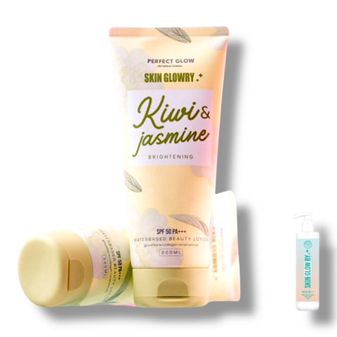 Perfect Glow - SKIN GLOWRY - Kiwi & Jasmine Brightening Water Based Beauty Lotion SPF 50 PA+++ 200ml