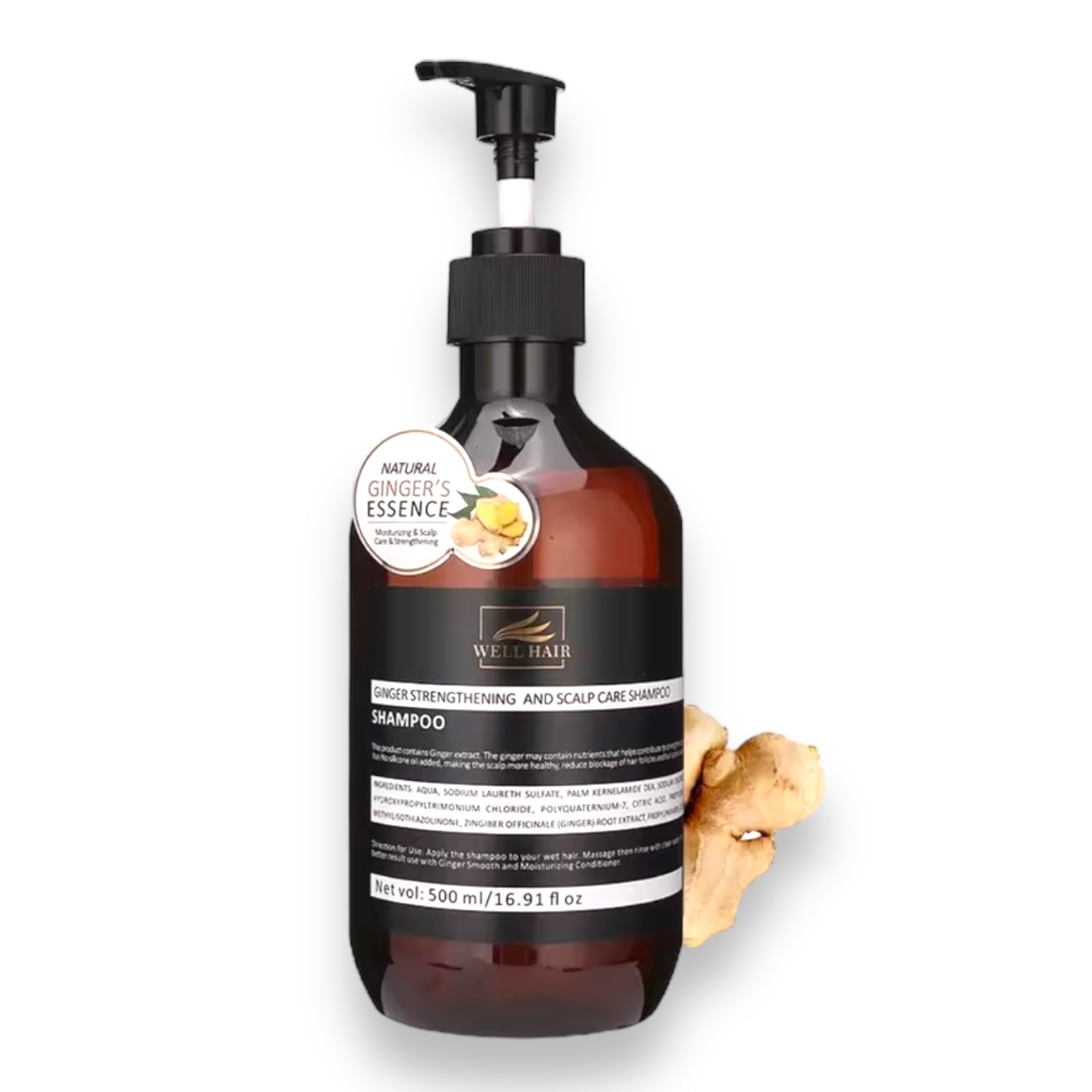 Well Hair - Ginger Shampoo or Conditioner 500 ML