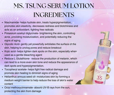 Ms. Tsung Essentials - 10X Whitening Serum Lotion SPF 30 - 250 ML