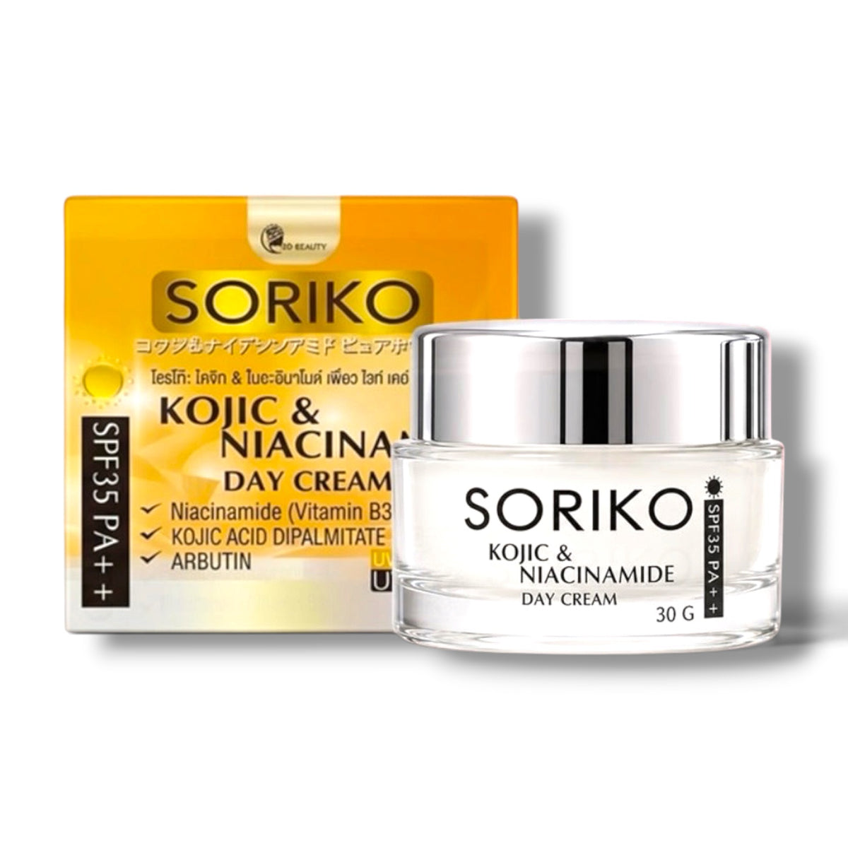 SORIKO - Kojic & Niacinamide Day Cream SPF35 PA++ – 30g