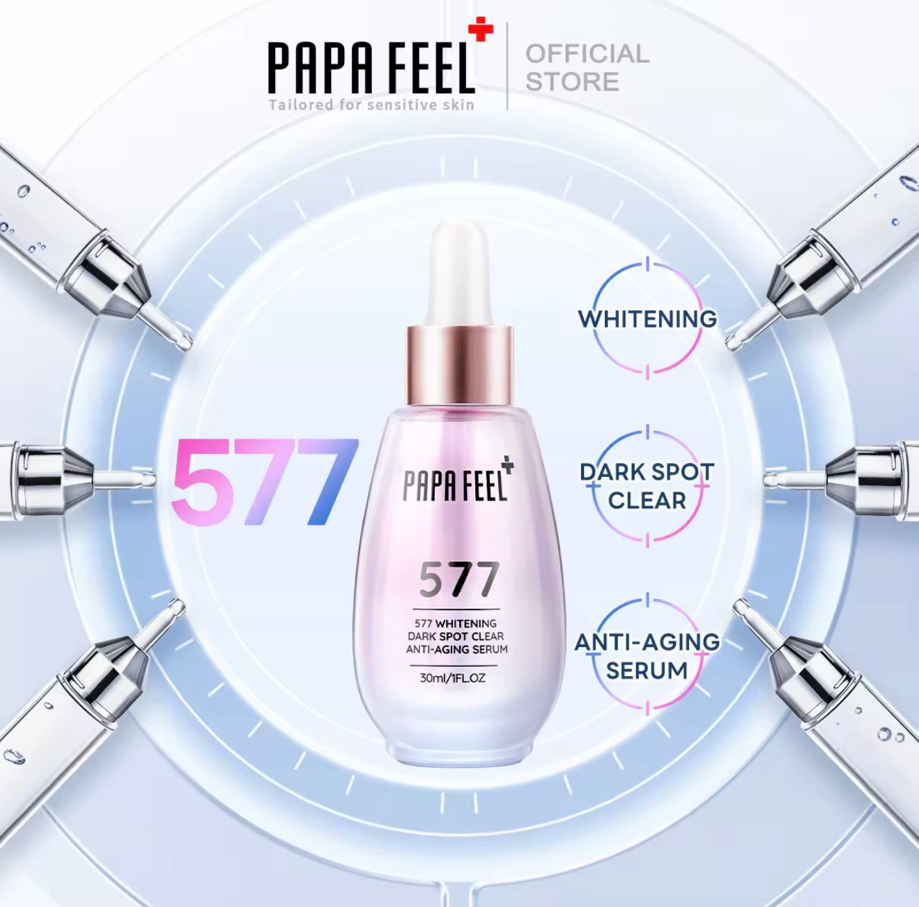 Papa Feel 577 Whitening Dark Spot Clear Anti-Aging Serum 30ml - 577