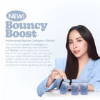 Newmoon - Bouncy Boost Hydrolyzed Marine Collagen + Biotin Food Supplement 60caps