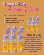 Transformed Skin - HONEST GLOW FACIAL FOAM WASH 120 ML ( yellow )