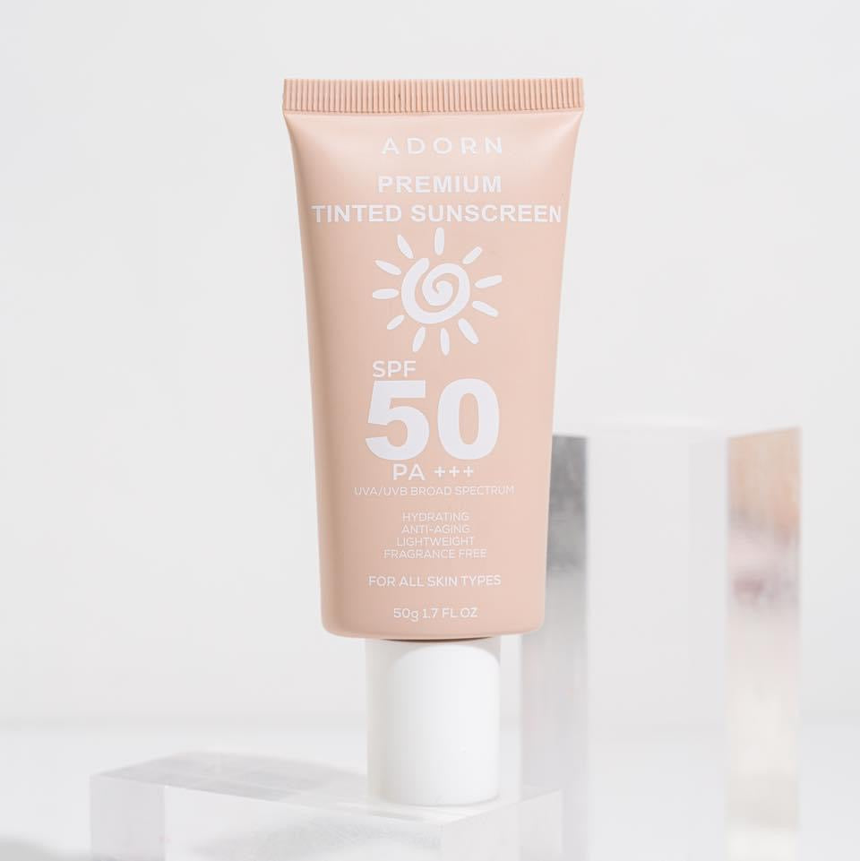 Adorn - Premium TINTED Sunscreen SPF50 PA+++ ( new packaging )