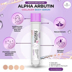 Precious Skin Alpha Arbutin 3+ Collagen Body Serum - Deep White Essence With Alpha Arbutin 45ml ( purple lid )
