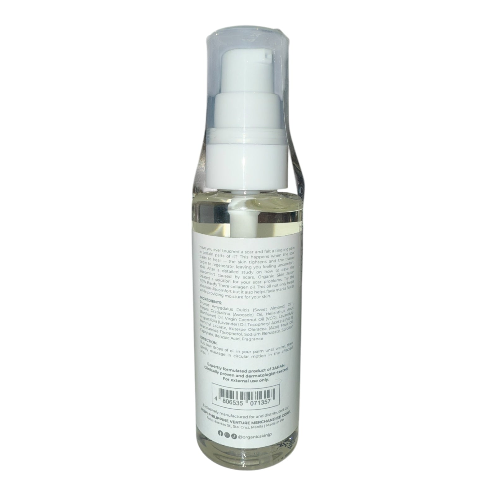 Organic Skin Intimate - BEAUTY OIL - Barely There Collagen Oil 60