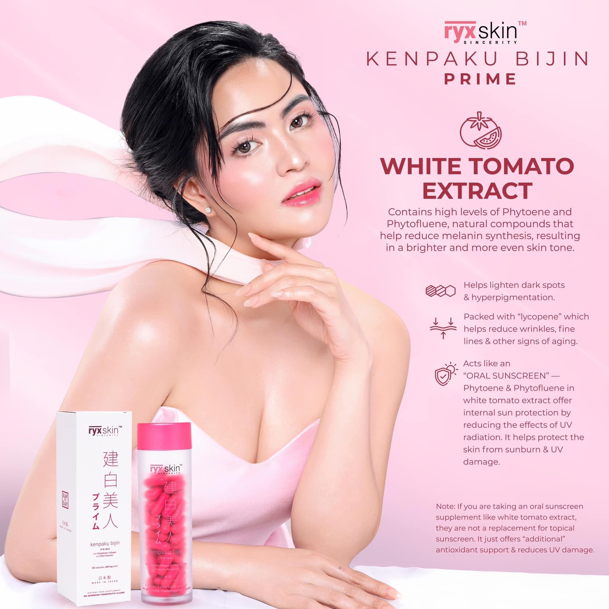 Ryx Skin Kenpakubijin Glutathione Capsul | 62 capsule