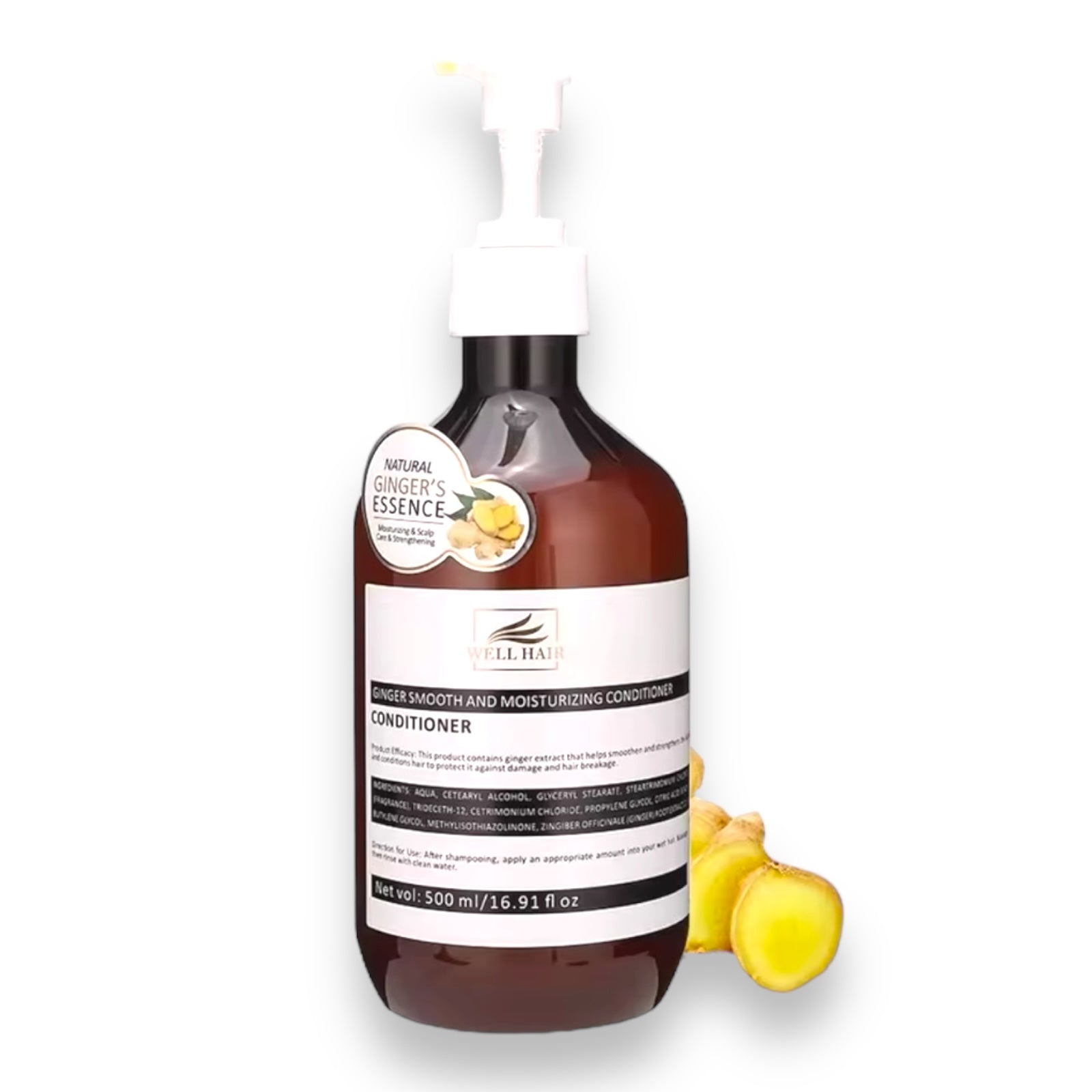 Well Hair - Ginger Shampoo or Conditioner 500 ML