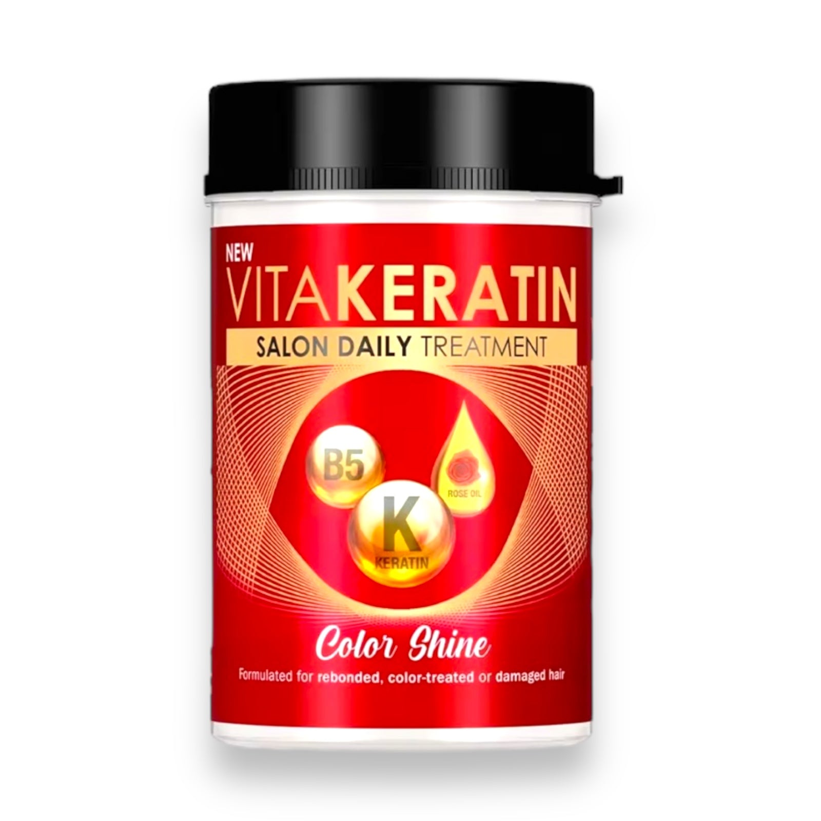 Vita Keratin - Salon Daily Treatment “COLOR SHINE” 600 ml - ( Red )