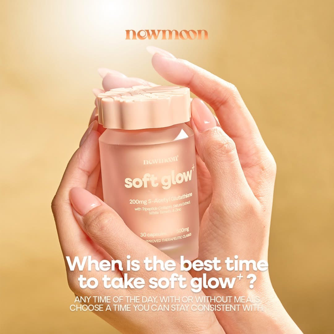 Soft glow New moon 200mg S-Acetyl Glutathione Whitening 30caps