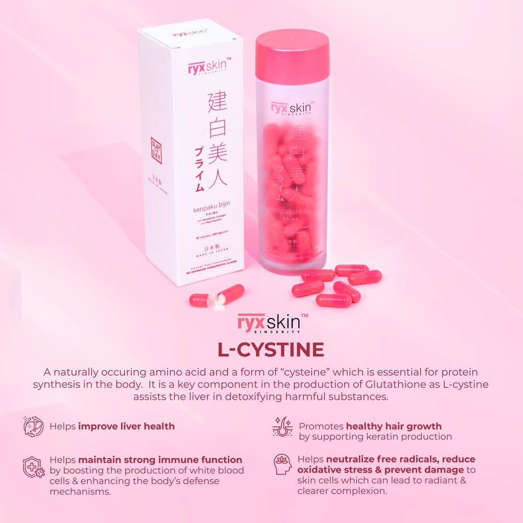 Ryx Skin Kenpakubijin Glutathione Capsul | 62 capsule | made in Japan