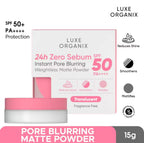 Luxe Organix - 24H Zero Sebum Instant Pore Blurring Weightless Matte Powder - Spf 50 Pa++++
