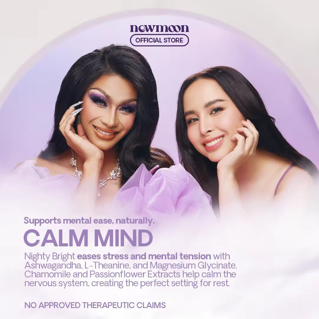 Newmoon - Nighty Bright Ashwagandha + Collagen Food Supplement 60caps
