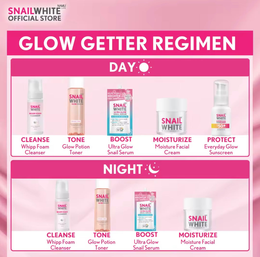 Snail white - Ultra Glow Snail Serum - For Radiant & Glowing Skin - 7 ML