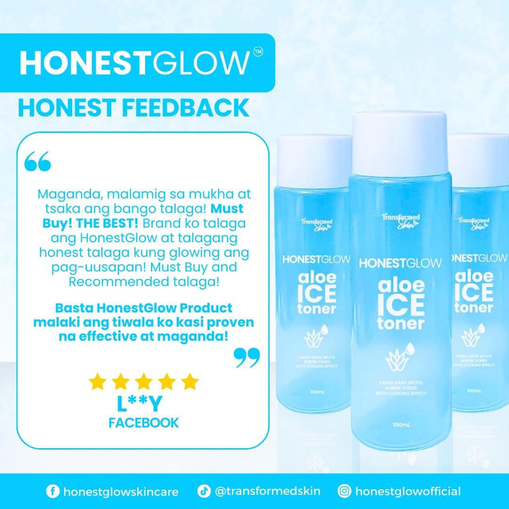 Transformed Skin - Honest Glow - Aloe Ice Toner 60 ML