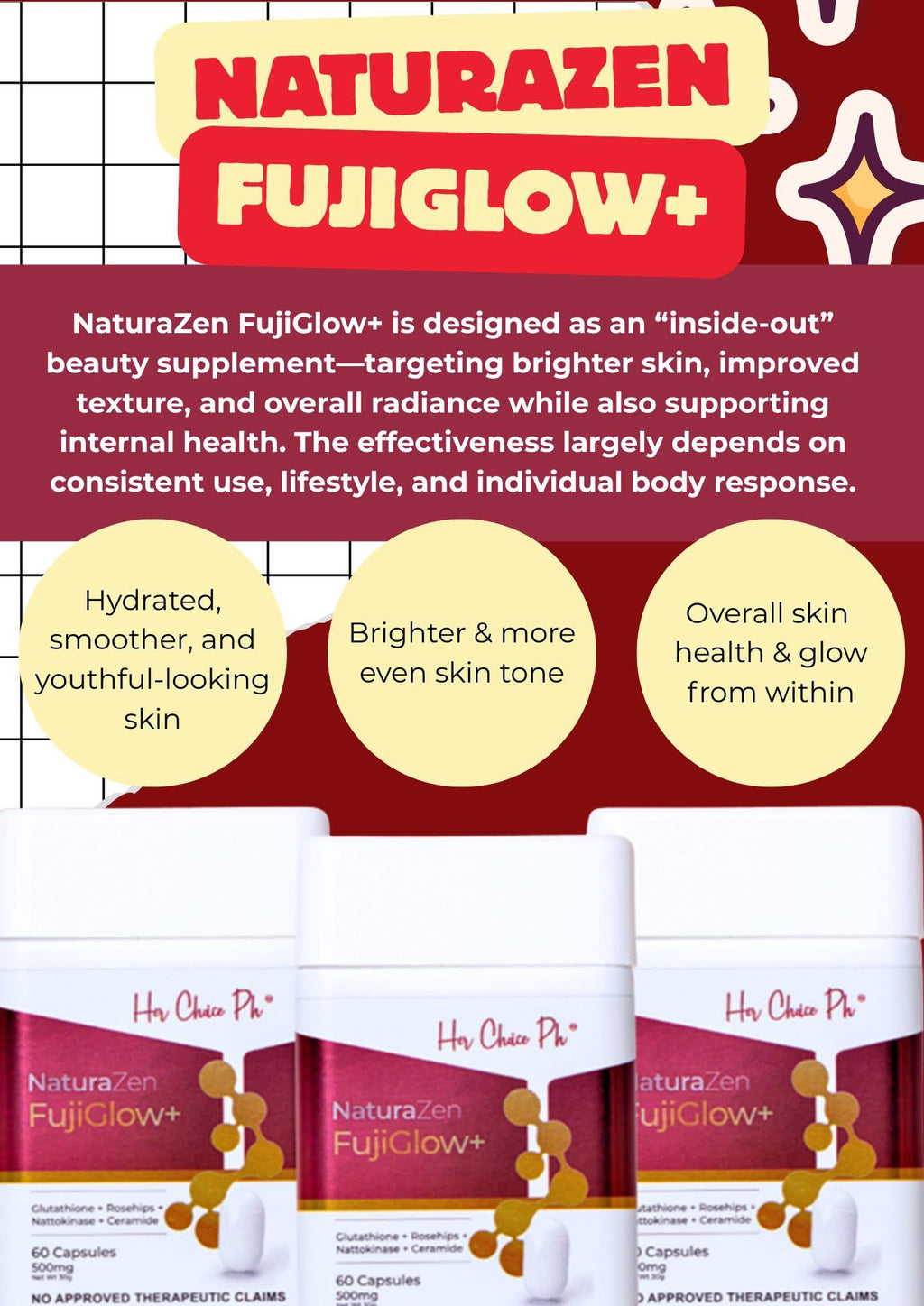 Her Choice Ph - NaturaZen FujiGlow+ 60caps